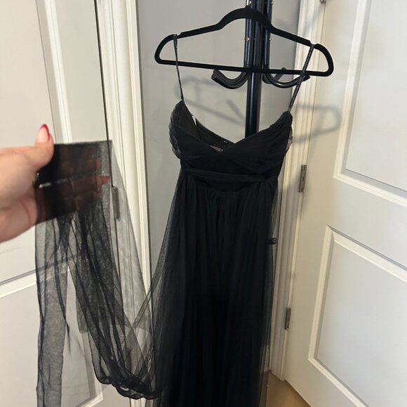 Jenny Yoo Annabelle Convertible Tulle Dress Black - Picture 6 of 8